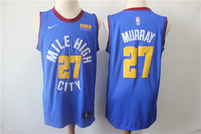 Men Denver Nuggets 27 Murray Blue Game Nike NBA Jerseys 2